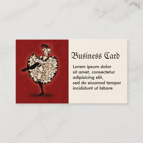 Cancan Dancer Business Card Templates