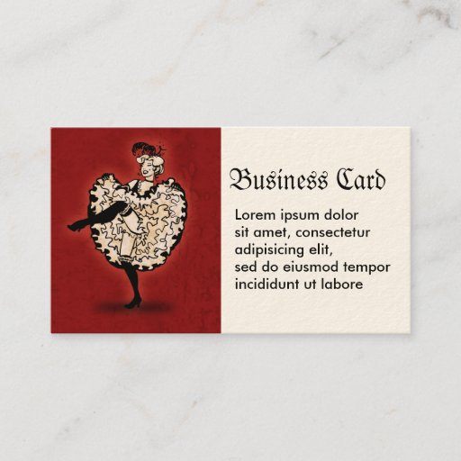 Customizable Cancan Dancer Business Card Templates