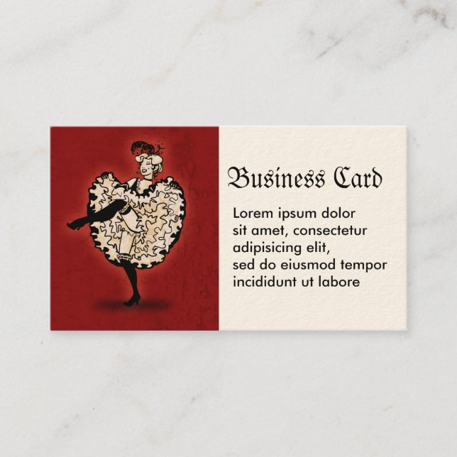Cancan Dancer Business Card (Front)