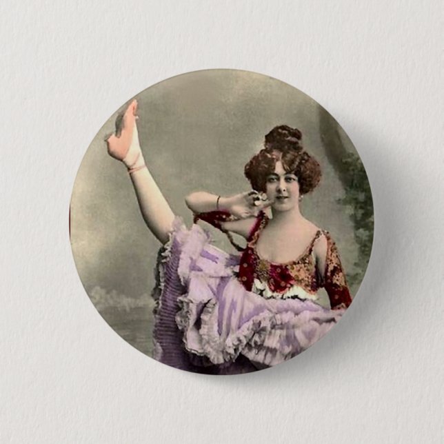 Cancan Dancer Button (Front)