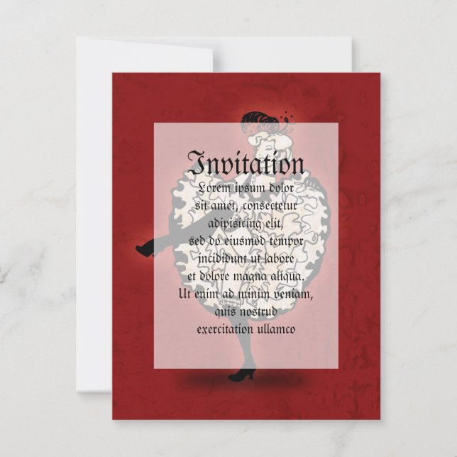 Cancan Dancer Invitation (Front)