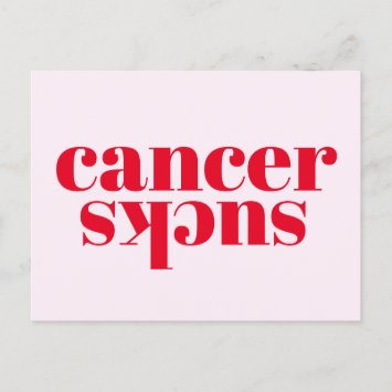 Cance sucks! Modern Bold Red - Hot Pink Typography