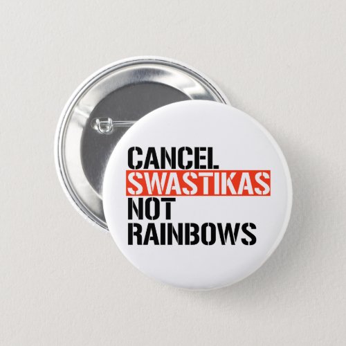 Cancel Fascist Not Rainbows Button