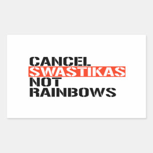 Cancel Fascist Not Rainbows Rectangular Sticker