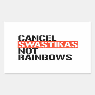 Cancel Fascist Not Rainbows Rectangular Sticker