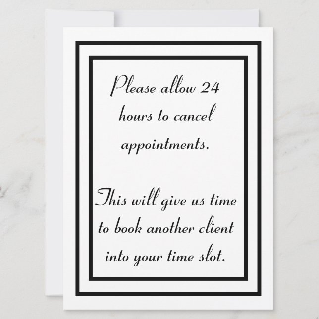 Cancelation policy holiday card (Front)