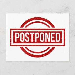 Canceled Event Postponed New Date Cancellation Postcard