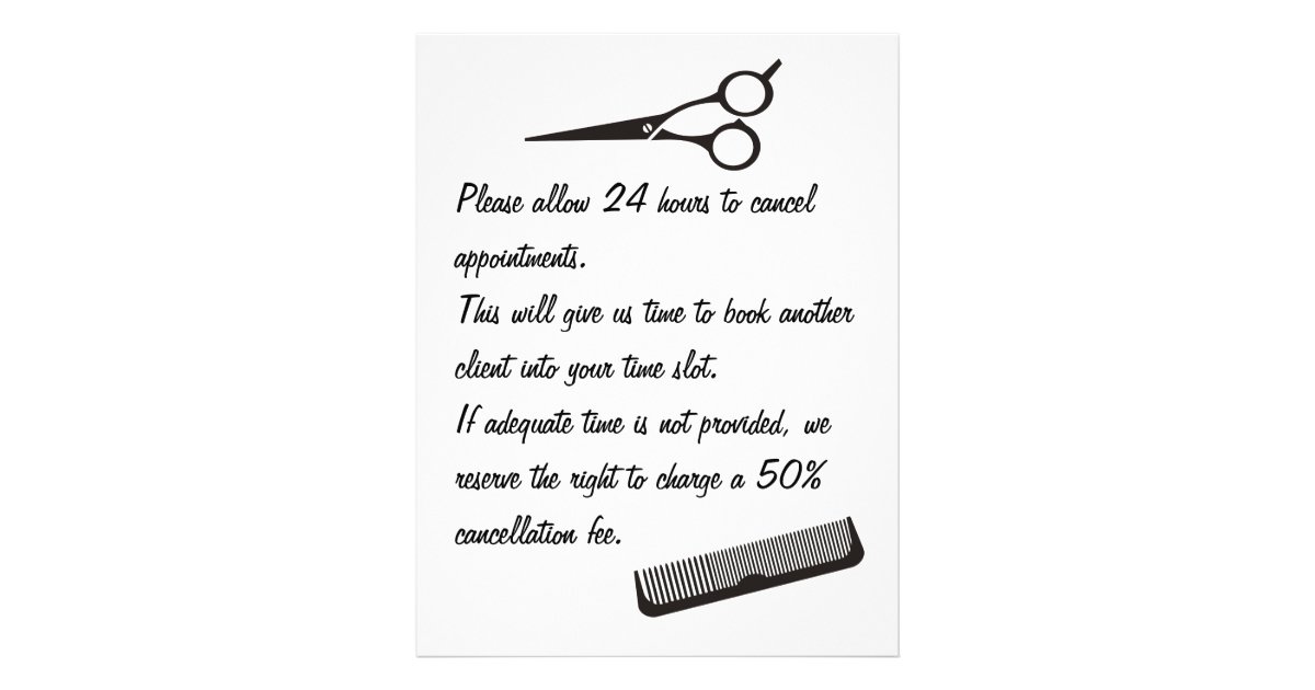 Cancellation policy letterhead