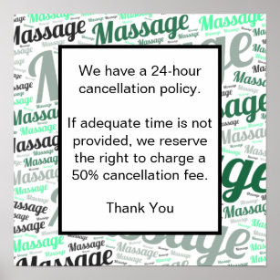 Cancellation policy poster