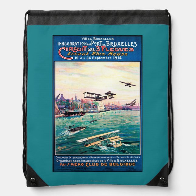 Cancelled Float Plane Promotional Poster Drawstring Bag (Front)