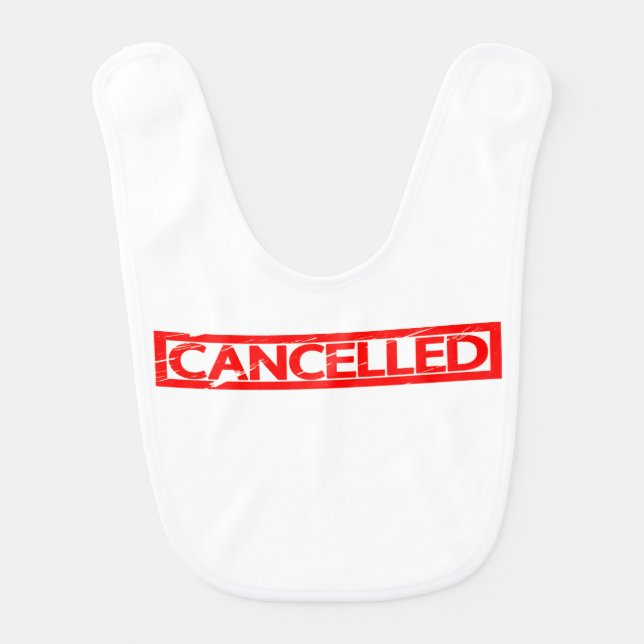 Cancelled Stamp Baby Bib (Front)