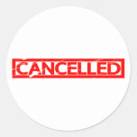 Cancelled Stamp Classic Round Sticker