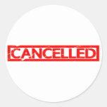 Cancelled Stamp Classic Round Sticker