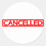Cancelled Stamp Classic Round Sticker