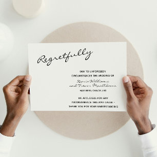 Cancelled Wedding Postcard