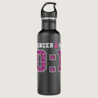 Cancer 0 Me 1 Breast Cancer Awareness Survivor Gif Stainless Steel Water Bottle
