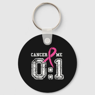Cancer 0 Me 1 Shirt Breast Cancer Awareness Surviv Keychain