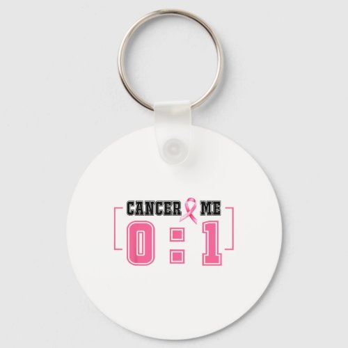 Cancer 0 Me 1 Shirt Breast Cancer Awareness Surviv Keychain