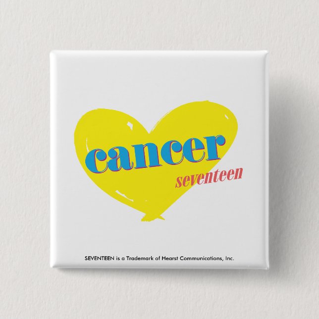 Cancer 3 pinback button (Front)