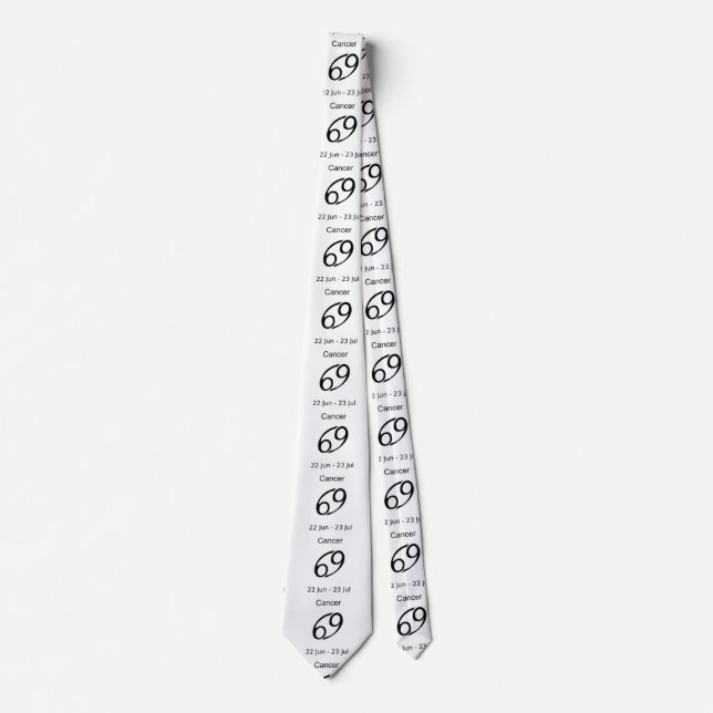 Cancer 69 Zodiac Sign Thunder_Cove Neck Tie (Front)