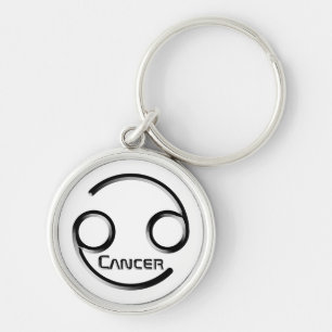 CANCER, Abstract Design of the Zodiac Sign,  Keychain