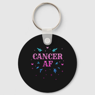 Cancer Af Pink Cancer Zodiac Sign Horoscope Birthd Keychain