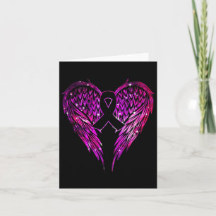 Cancer Angel Wings Breast Cancer And Domestic Viol Card