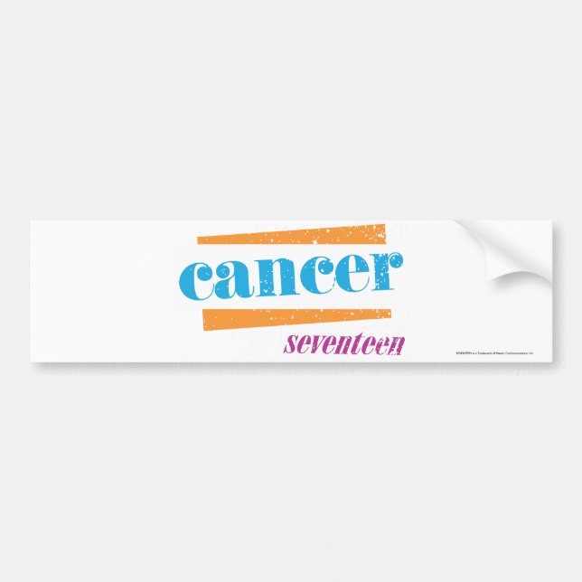 Cancer Aqua Bumper Sticker