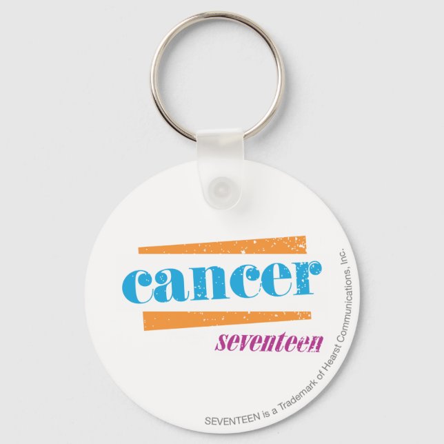 Cancer Aqua Keychain (Front)