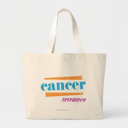 Cancer Aqua Large Tote Bag