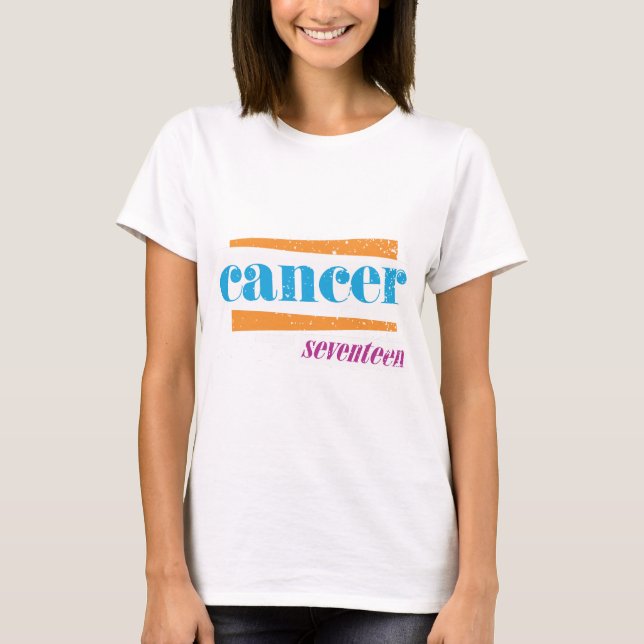 Cancer Aqua T-Shirt (Front)