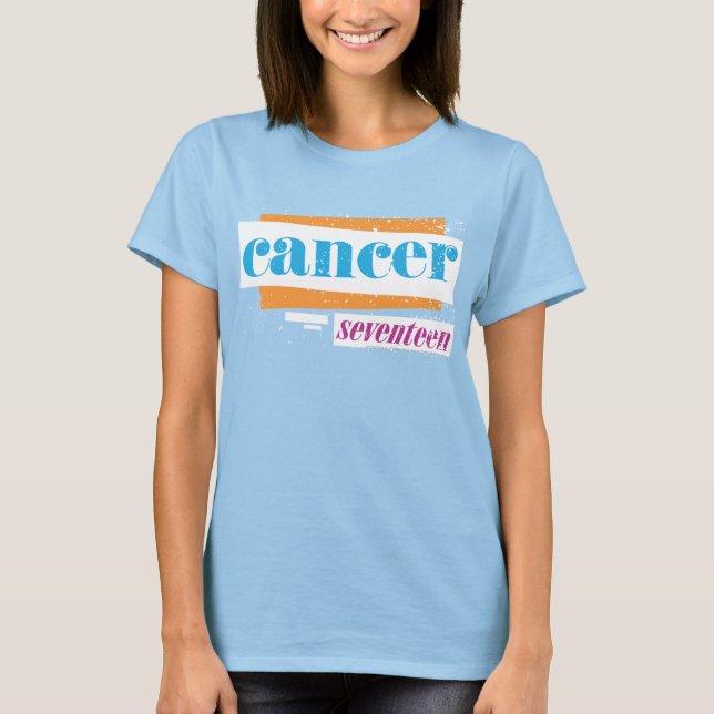 Cancer Aqua T-Shirt (Front)