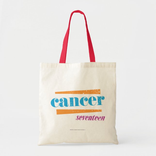Cancer Aqua Tote Bag (Front)