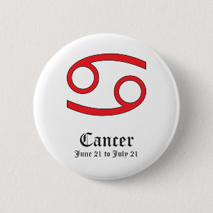 CANCER ASTROLOGIC SIGN, SYMBOL ZODIAC BUTTON