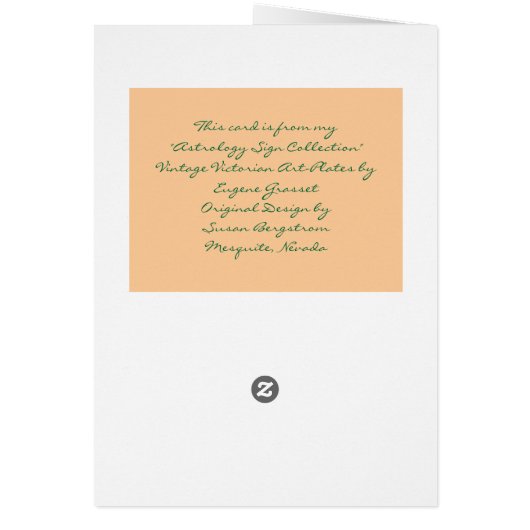 "Cancer" Astrology Sign Card (Back)