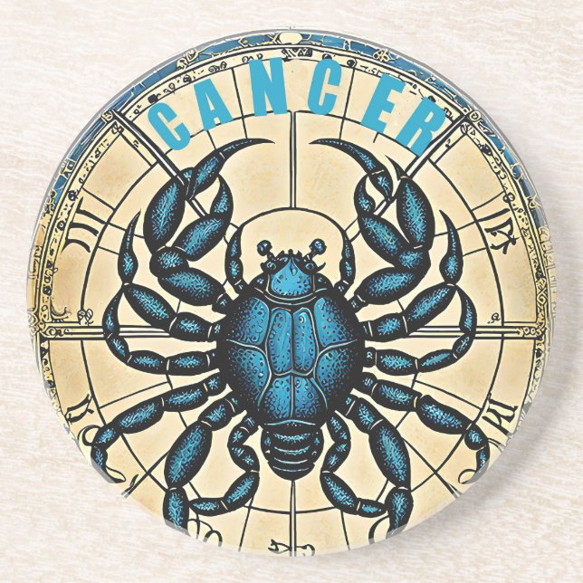 Cancer astrology sign coaster (Front)