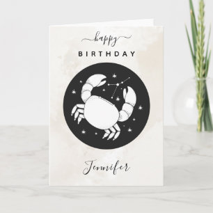 Cancer Astrology Zodiac Star Sign Horoscope Marble Card