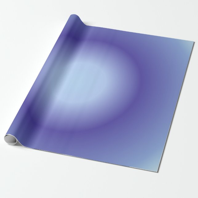 Cancer Aura, Cancer Zodiac, Blue Aura Gradient Wrapping Paper (Unrolled)