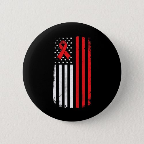 Cancer Awareness American Flag  Button