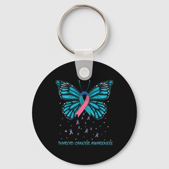 Cancer Awareness Butterfly  Keychain (Front)