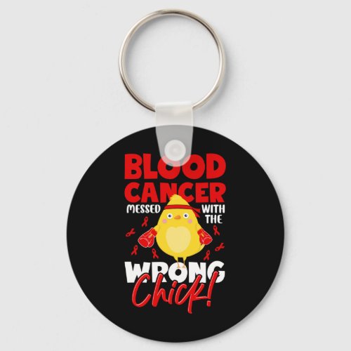 Cancer Awareness _ Cancer Messed With Wrong Chick  Keychain