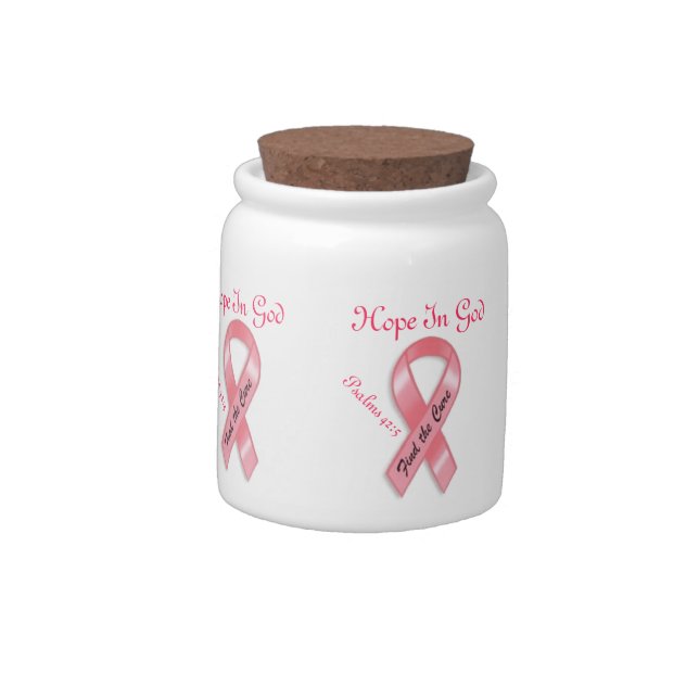 Cancer Awareness Candy Jar (Left)