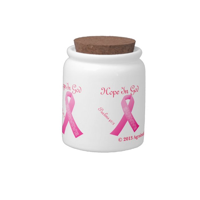 Cancer Awareness Candy Jar (Left)