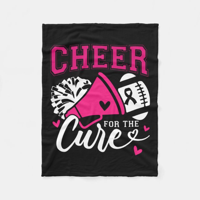 Cancer Awareness Cheer For The Cure  Fleece Blanket (Front)