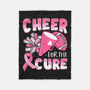 Cancer Awareness Cheer For The Cure Football  Fleece Blanket