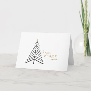 cancer awareness. Christmas Holiday Greeting Cards