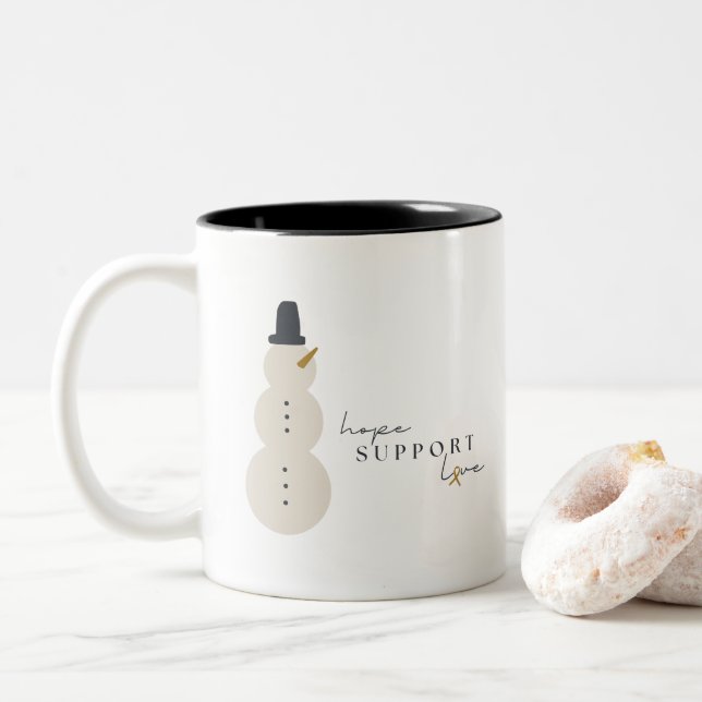 cancer awareness. Christmas Holiday Mugs Cups (With Donut)
