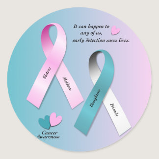 Cancer Awareness Classic Round Sticker