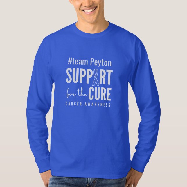 cancer awareness custom name Long Sleeved T-Shirt (Front)