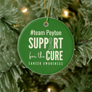 cancer awareness custom name Ornaments Holiday